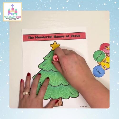 Christmas Bible Craft | Names of Jesus Christmas Tree Activity | TPT