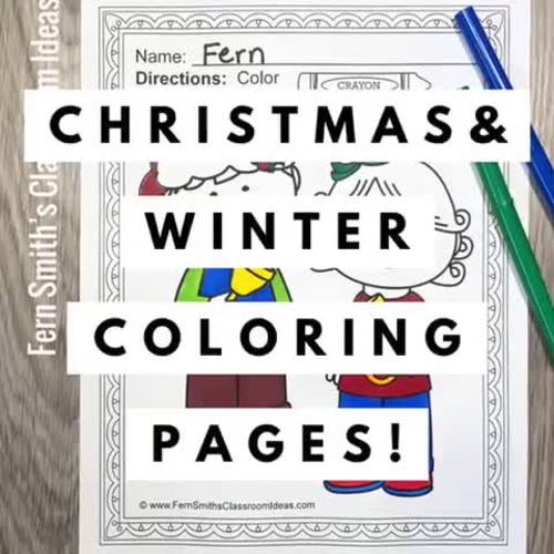 Christmas Coloring Pages and Winter Coloring Pages Bundle | TpT