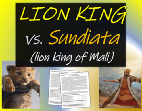 Preview of How to Use The Lion King to teach Sundiata (Lion King of Mali) & African Empires