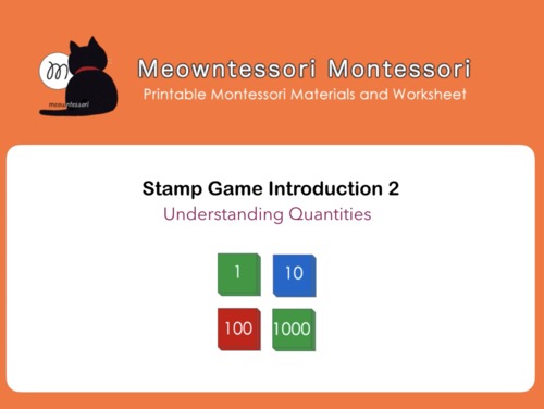 Preview of Montessori Stamp Game Understanding Numbers and Quantities Tutorial