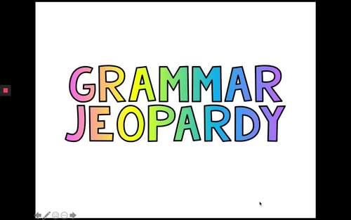 6th Grade Grammar Jeopardy Game