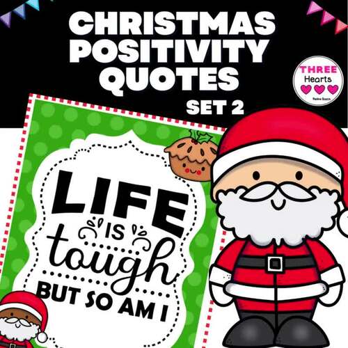 Christmas Positivity Posters (Set 2) by Nadine Gnesin - Three Hearts