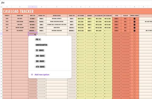 Counseling Caseload Tracker by Counselor On A Budget | TPT