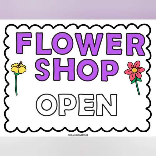 Flower Shop Dramatic Play Center by Miss Roz Preschool Days | TPT