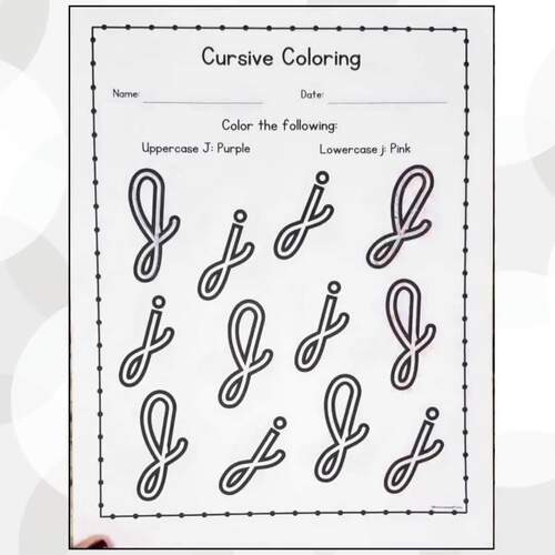 Cursive Letter Recognition Alphabet Worksheet: Uppercase & Lowercase ...