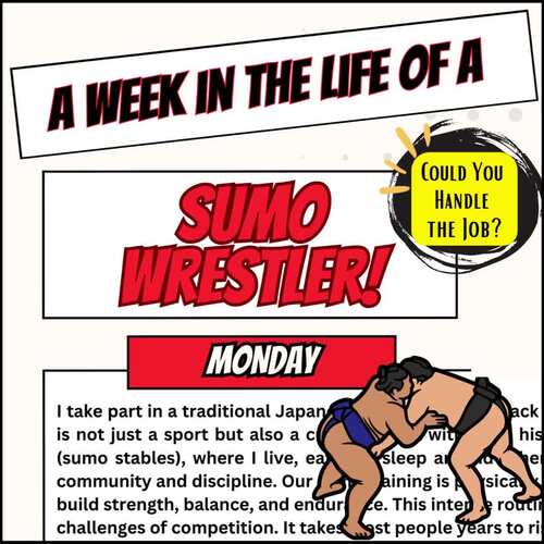 Japan History Worksheet: A Week in the Life of a Sumo Wrestler ...