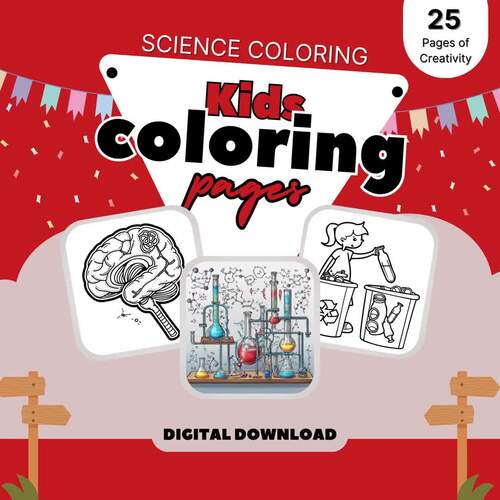 Back to School Science: 25 Fun Coloring Pages for Kids and Adults