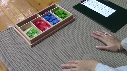 Preview of Montessori Static addition with stamp game