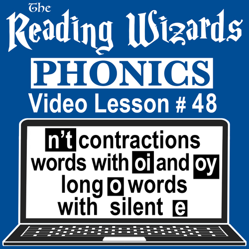 Preview of Phonics Video/Easel Lesson - N'T Words/OI & OY Words - Reading Wizards #48