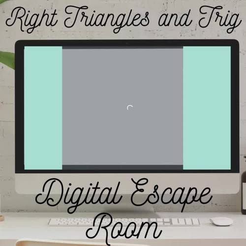 Geometry Right Triangles and Trig Review Digital Escape Room by My Oh Math