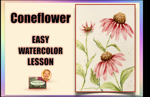 Preview of Easy Watercolor Coneflowers