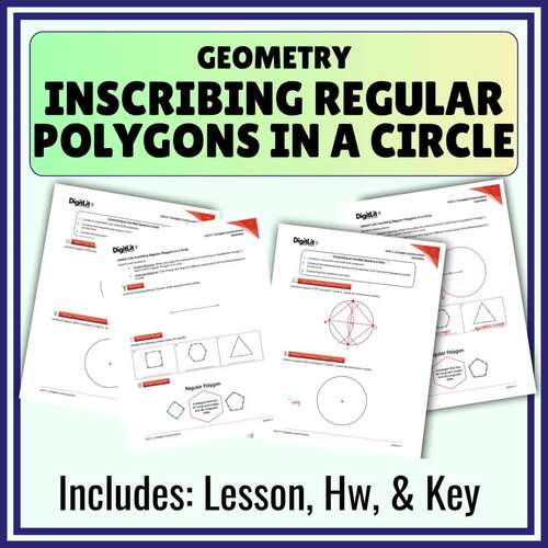 Inscribed Polygons Guided Notes & Worksheets | 9th-11th Grade Geometry
