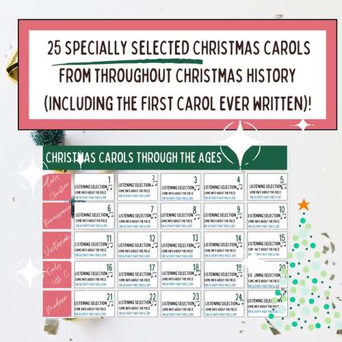 Christmas Carols Through The Ages Advent Calendar By Be Mused Homeschool Music 