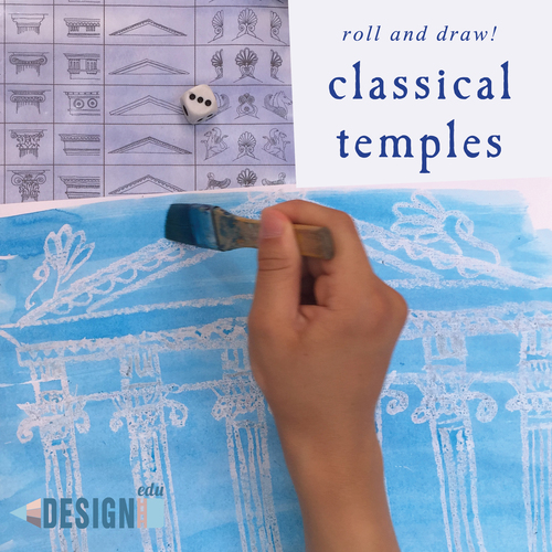 Preview of Roll and Draw! Classical Temples - Greek and Roman architecture