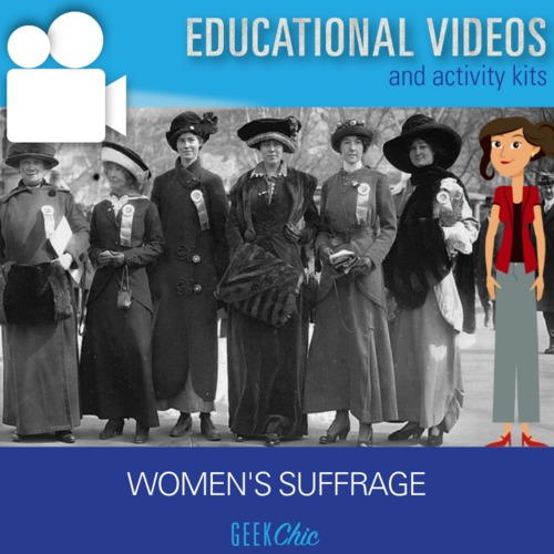 Preview of Women's Suffrage American History Video + Activities Kit!