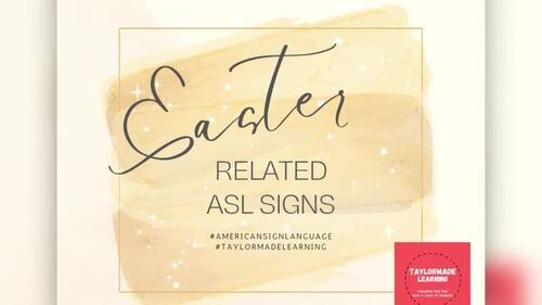 Preview of VIDEO: Easter Related signs in American Sign Language