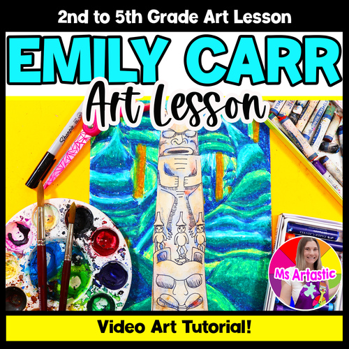 Preview of Emily Carr Totem Pole Art Project Forest Art Lesson Art History Art Activity