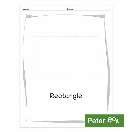Rectangle Shapes Tracing for Kindergarten,1 Page Worksheets by BIG ...