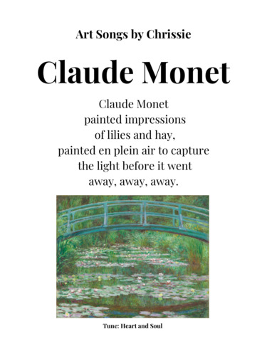 Preview of Claude Monet-Art Song-AUDIO