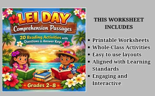 Lei Day Comprehension Passages + Questions & Answers | Grades 2–8