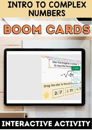 Simplifying Radical Expressions with Imaginary Numbers | Boom Cards