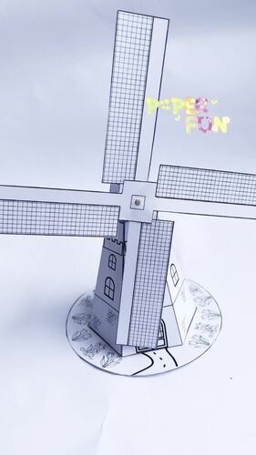 3D Windmill Craft Template | STEM Project Printable | Engineering Craft