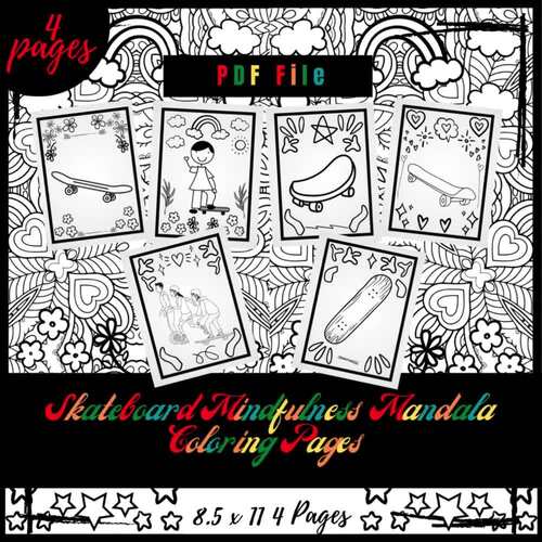 skateboard coloring page pdf