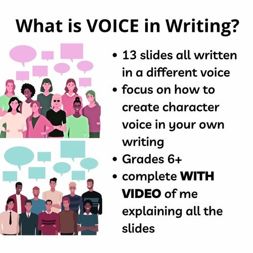 Preview of Teaching VOICE in writing