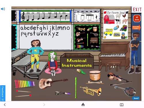 Music Room Talk-and-Play Scene by Say Gray Speech | TPT