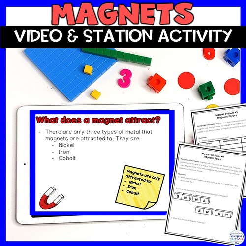 Preview of Magnets Video and Worksheets