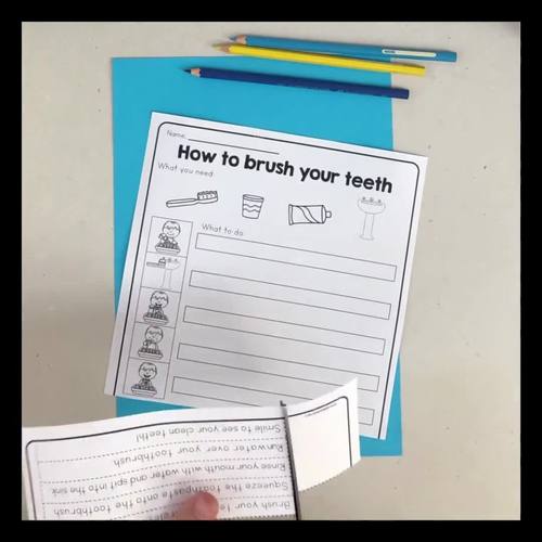 How To Brush Your Teeth Sequencing Activity