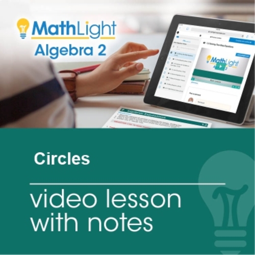 Preview of Circles - Conic Sections Video Lesson & Guided Student Notes