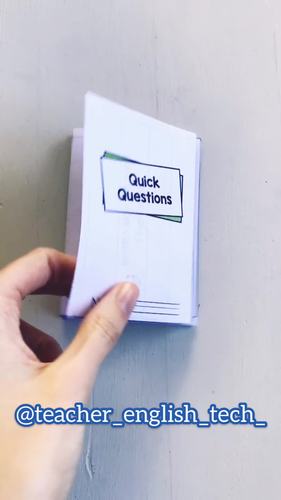 Quick questions Mini - Book - ENGLISH by Teacher English Tech | TPT