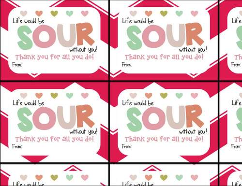 Sour Patch Kids/ Sour Punch/ Sour Candy Teacher (Staff) Appreciation ...