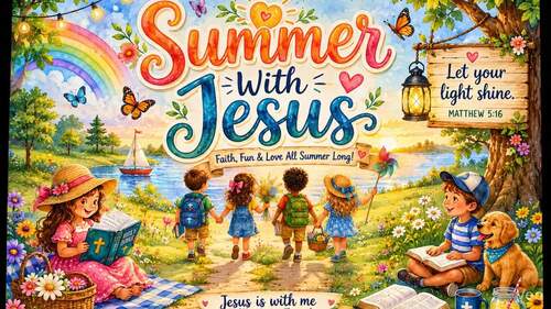 Summer With Jesus Christian Printable Bundle for Kids | VBS Activities ...