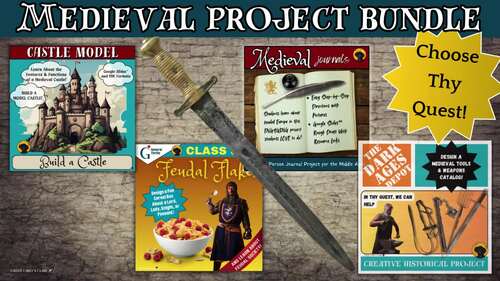 Medieval Project Bundle | Hands-On History Activities PDF & Google Slides