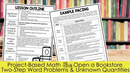 Math Project-Based Learning: Two-Step Word Problems, Unknown Quantities ...