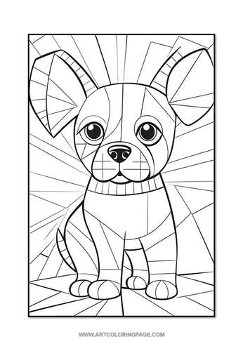 Dog Abstract Drawing Pages Vol. 3: Sketch Canine Wonders! by Coloringfy