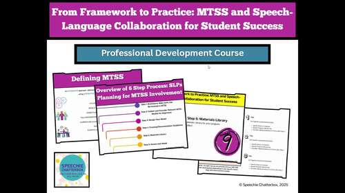Speech Language & MTSS: Professional Development Course_ Implementation ...