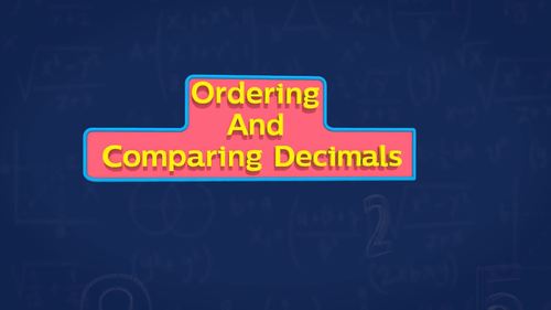 Preview of Ordering & comparing decimals - High quality HD Animated Video - eLearning