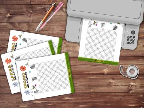 Spring Word Search Printable for Kids – Spring Activity Worksheet -