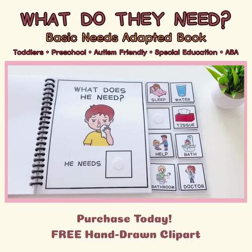 Basic Needs Adapted Book: What Do They Need? | Toddlers & Preschool ...
