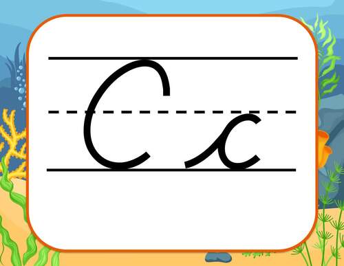 CURSIVE Ocean Alphabet Posters by Three Little Kittens | TPT