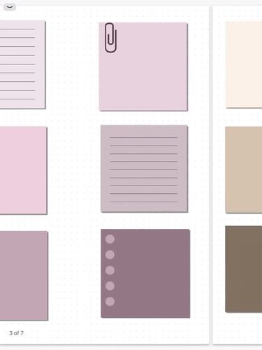 Digital Sticky Notes Neutral Tones
