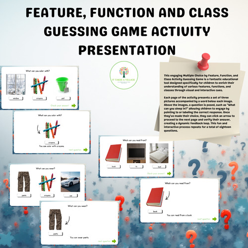 Preview of Fill in the Blanks-Feature, function & class activity (ABLLS-R C37, C38 & C39)