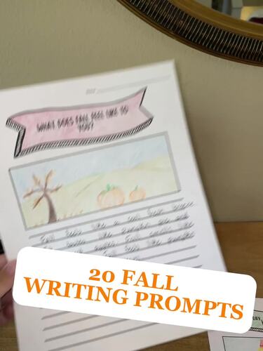 Fall Writing Prompts - October November Writing Craft - Morning Work