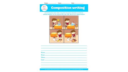 COMPOSITION WRITING WORKSHEET | Writing Skills | Creative Story | ESL ...