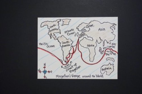 Preview of Let's Draw Magellan's Voyage around the World!