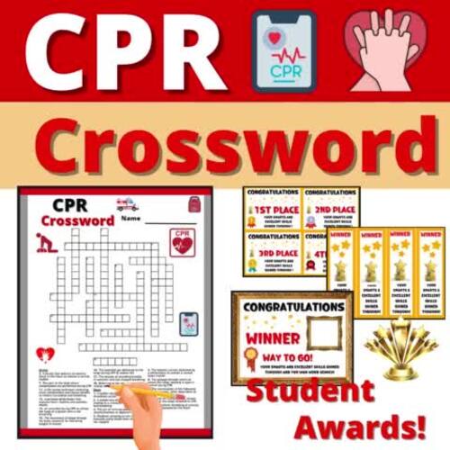 CPR Crossword Puzzle Activity First Aid Resource by DadsDesigns | TPT