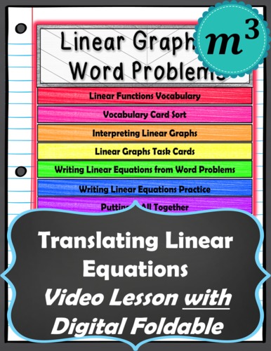 Preview of Linear Graphs & Word Problems Video Lesson